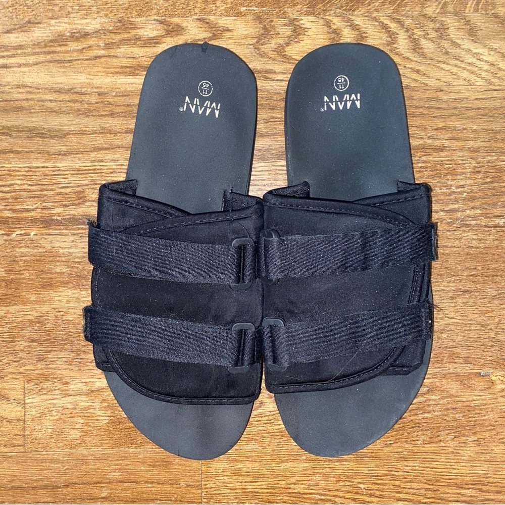 Boohoo MAN Slide On Sandal Mens Size 12 Black